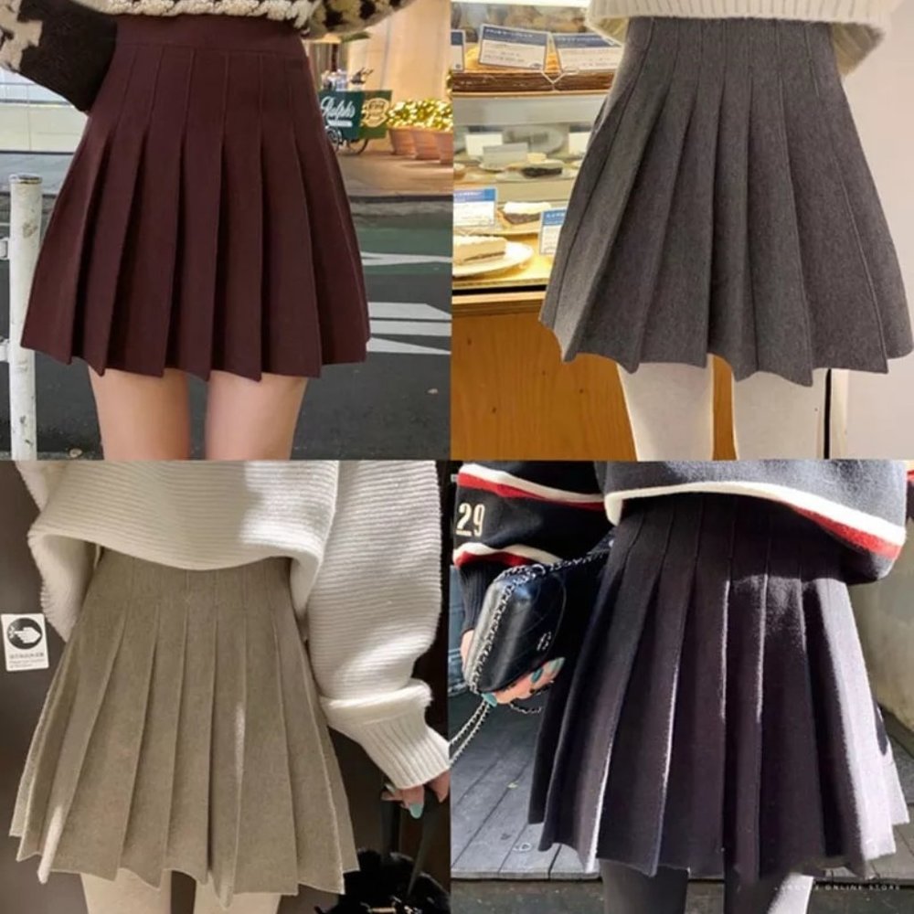 Pleated high waist mini skirt - Picture 2 of 4